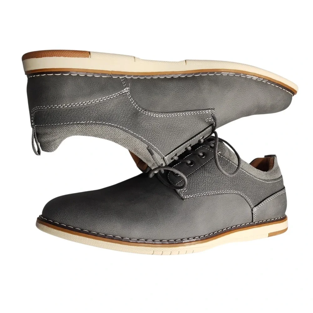 Madden Lopiut Oxford Shoes Mens Size 11.5 Gray Lightweight Comfort Almond Toe